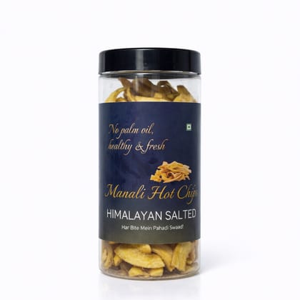 Manali Hot Chips Organic Himalayan Salted Banana Flavor 120g | Farm Fresh Thin & Crunchy Crispy Snack | No Palm Oil Manali Hot Chips Organic Himalayan Salted Banana Flavor 120g | Farm Fresh Thin & Crunchy Crispy Snack | No Palm Oil